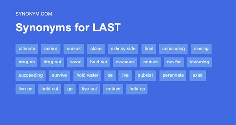 last antonyms|synnoms for last.